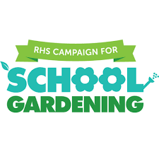 logo with School Gardening RHS campagin written on it